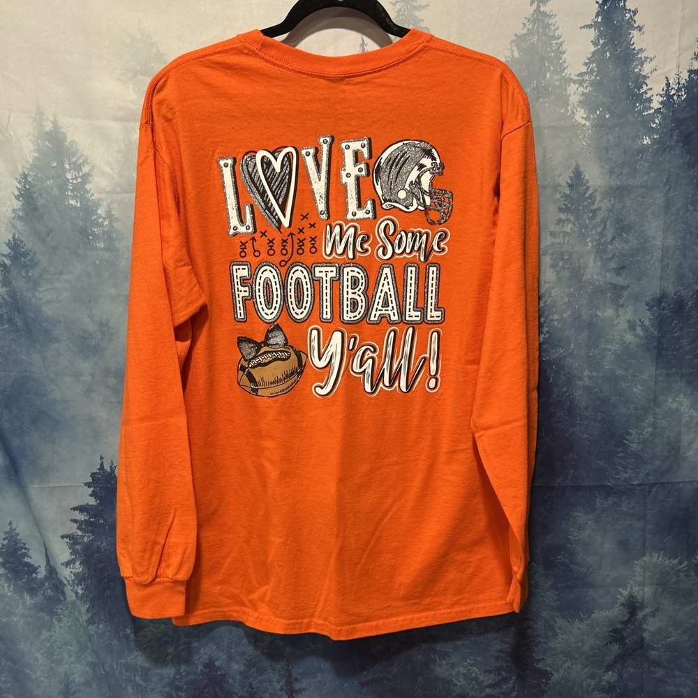 Southern Y'ALL " Love‎ Me Some Football Y'all" Long Sleeve Women's Large